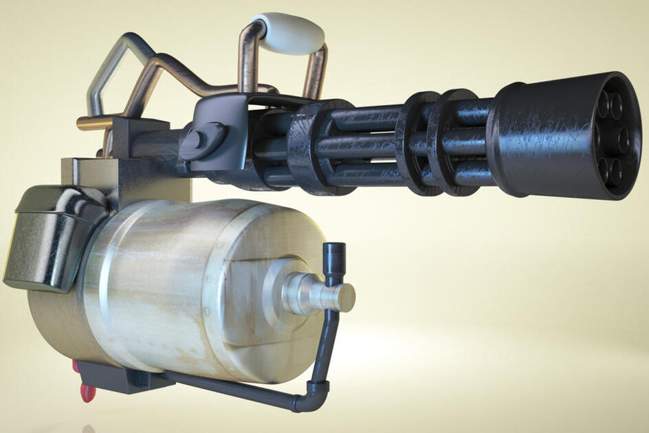 TF2 Machine gun fanart